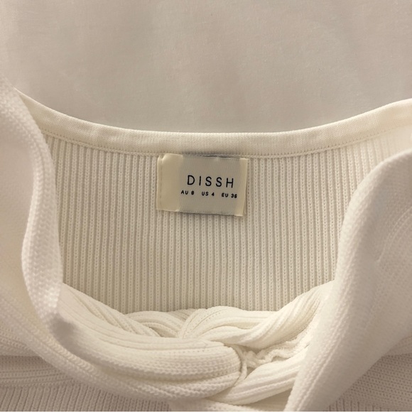 Dissh Anika Twisted Knit Top in White US 4 - Picture 9 of 15
